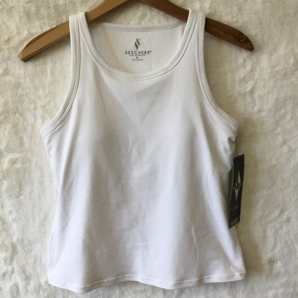 Skechers White The GoWalk Self Bra Tank Top